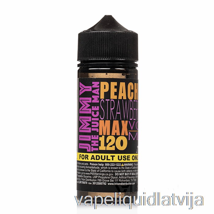 Peachy Strawberry - Jimmy The Juiceman - 120ml 0mg Vape šķidrums